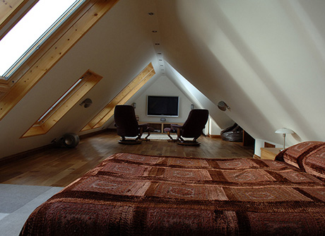 Home cinema in loft conversion